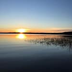 magical sunset at the lake