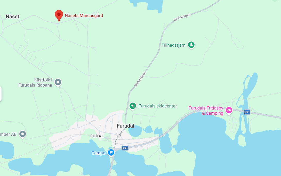 karta över näsets marcusgård i furudal